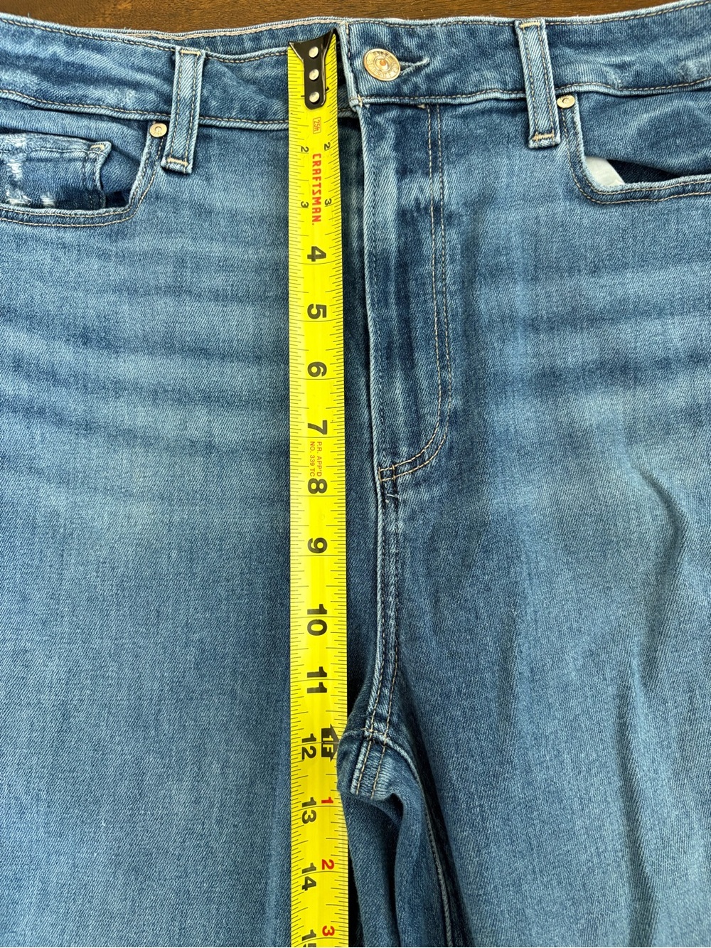 Paige Claudine High Rise Distressed Ankle Flare Raw Hem Jeans Size 31 - Picture 12 of 15